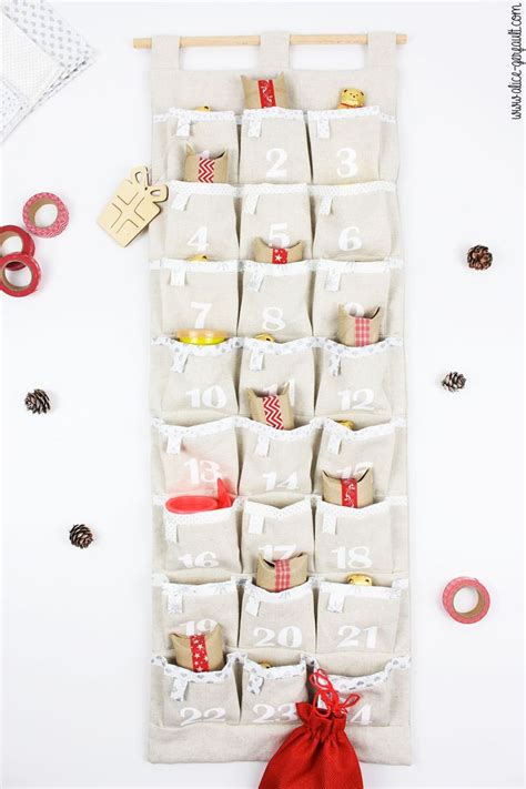 Calendrier de l'avent en tissu, DIY by Alice Gerfault.